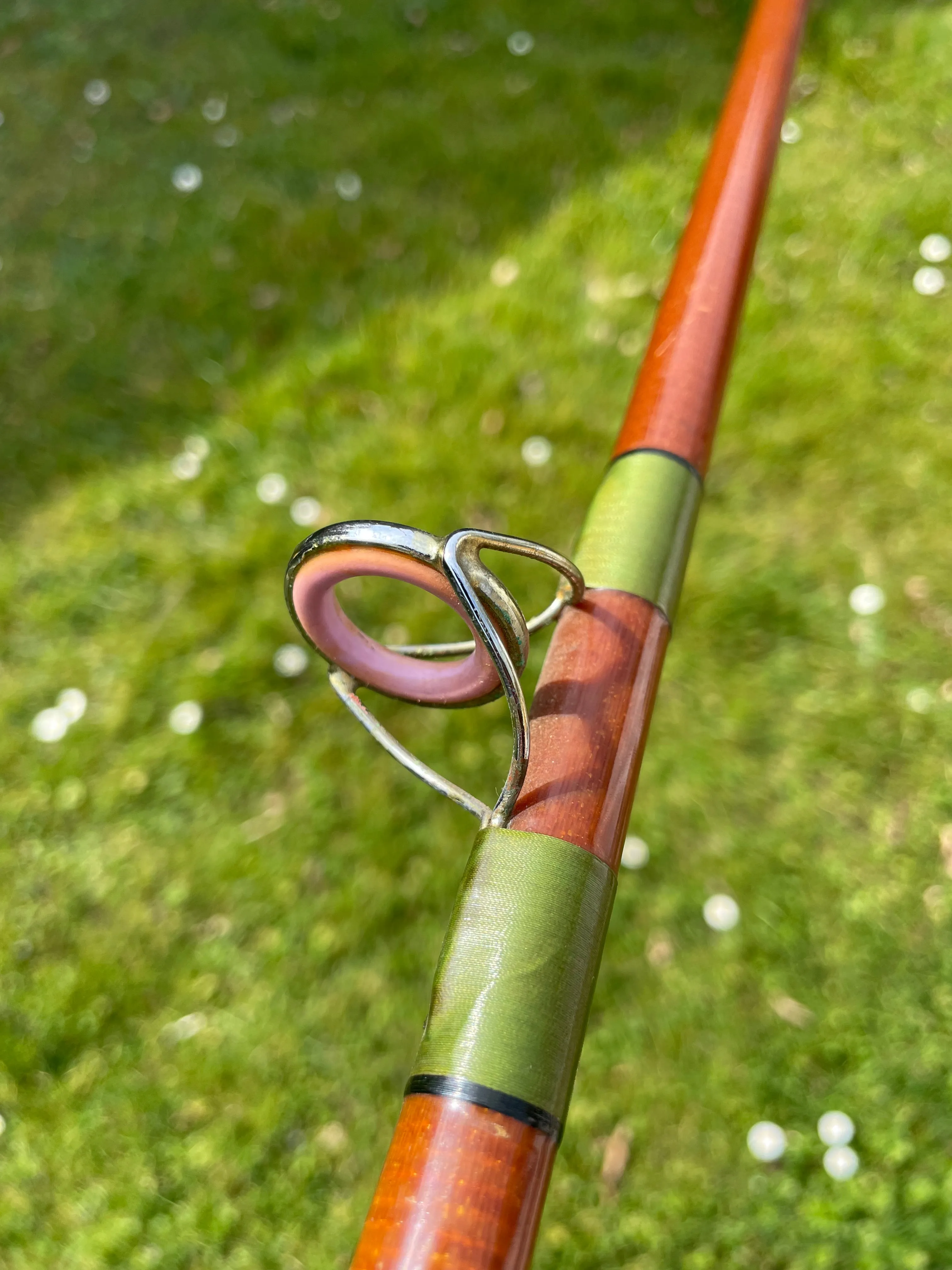 1 x B James & Son MK IV Rare Glass Vintage Carp Fishing Rod. 10’. Original Makers Bag.