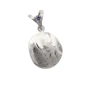 12 December "Birthshell" Sterling Silver Pendant: The Jingle Shell with Tanzanite