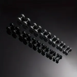 12 Pairs Flat Back Barbell Men's Earrings Titanium Stainless Steel Pierced Studs