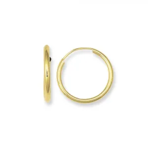 14 Karat Yellow Gold Small Hoop Earrings