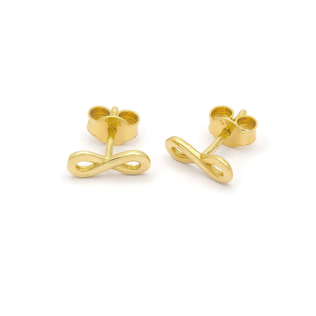 14k Infinity Stud Earrings