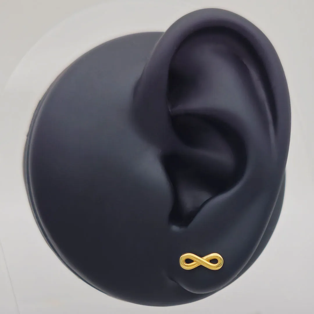 14k Infinity Stud Earrings