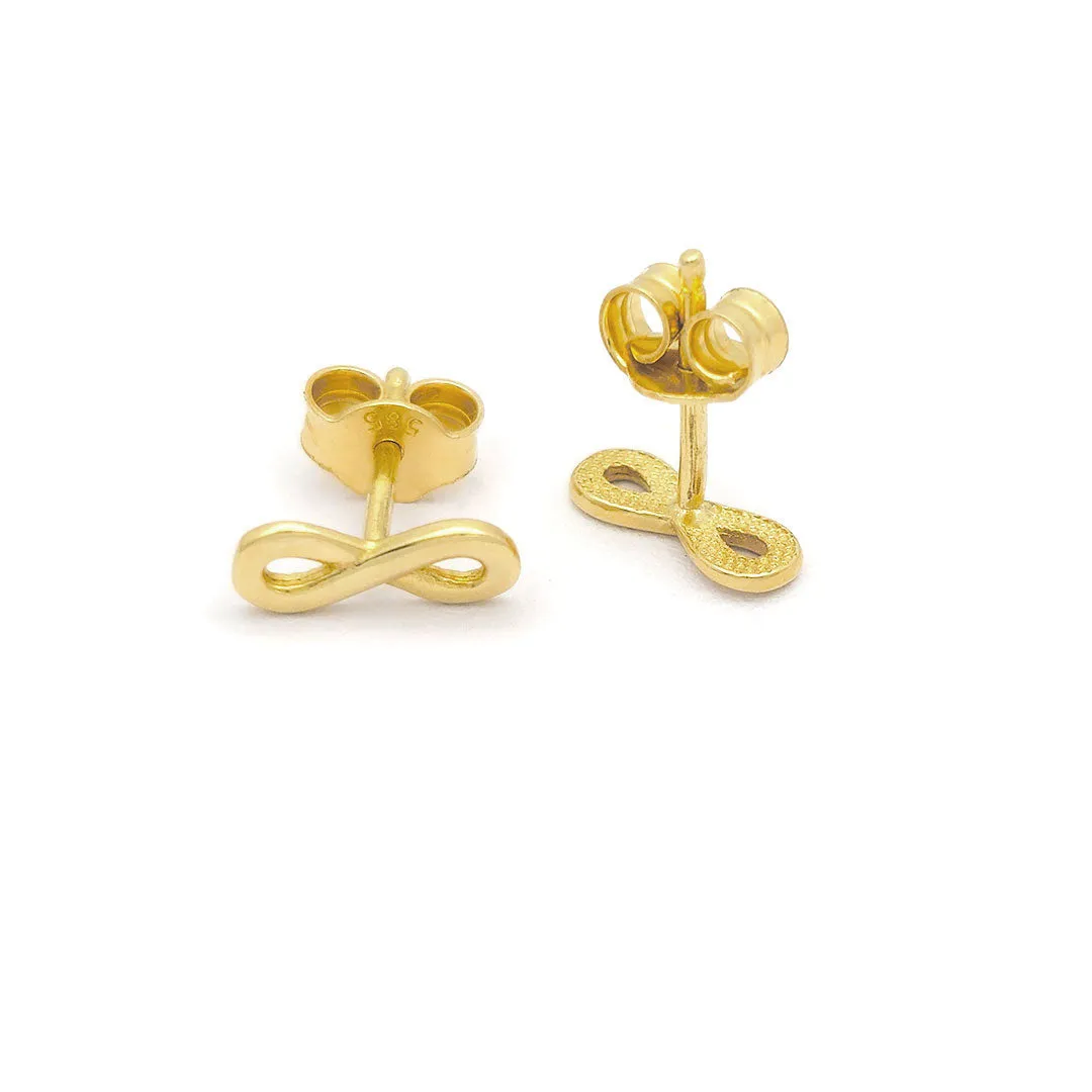 14k Infinity Stud Earrings