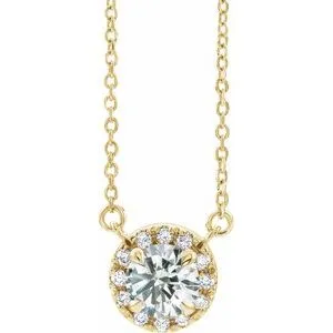14K Yellow 3/4 CTW Natural Diamond 18" Necklace
