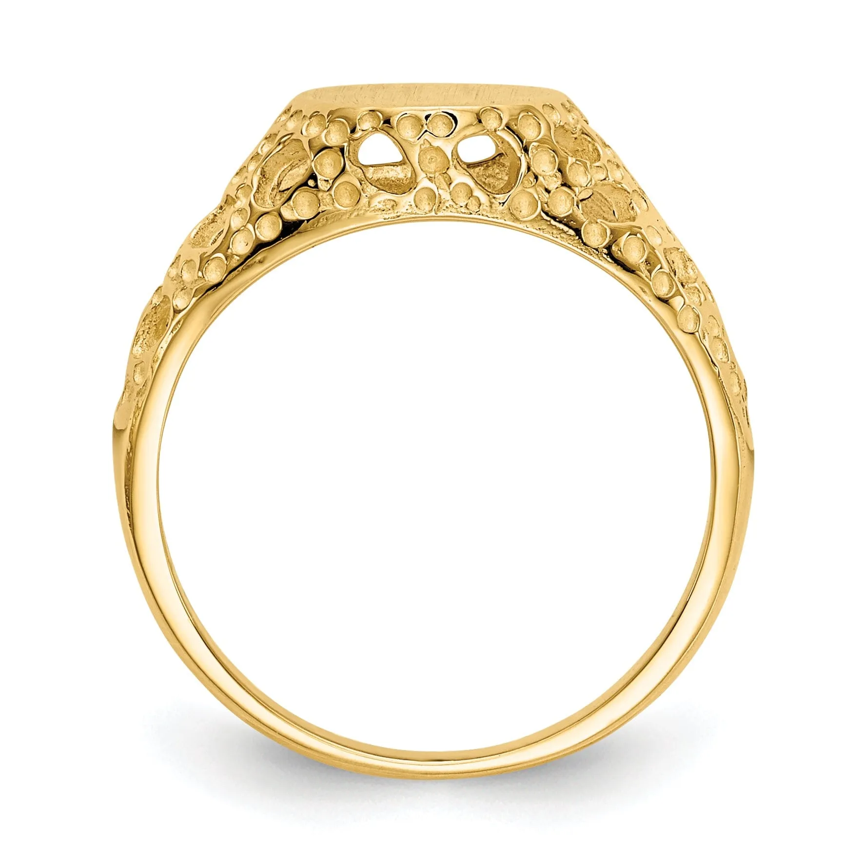 14k Yellow Gold Fancy Signet Children's Ring