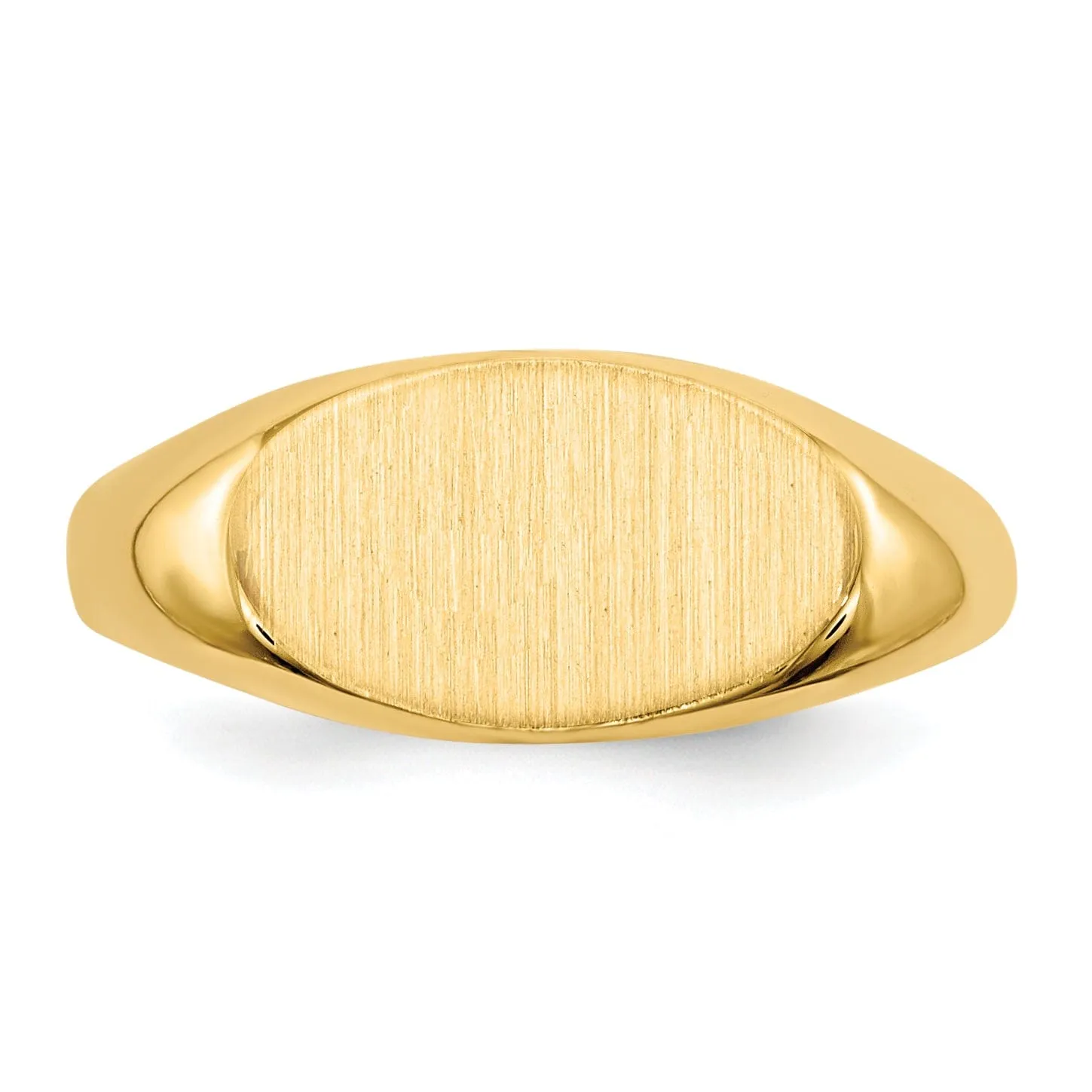 14k Yellow Gold Open Back Signet Ring