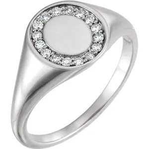 14k Yellow Gold Signet Ring Mounting, Size 7