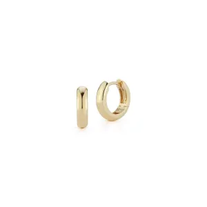14KT YELLOW GOLD SMALL PLAIN HOOP EARRINGS