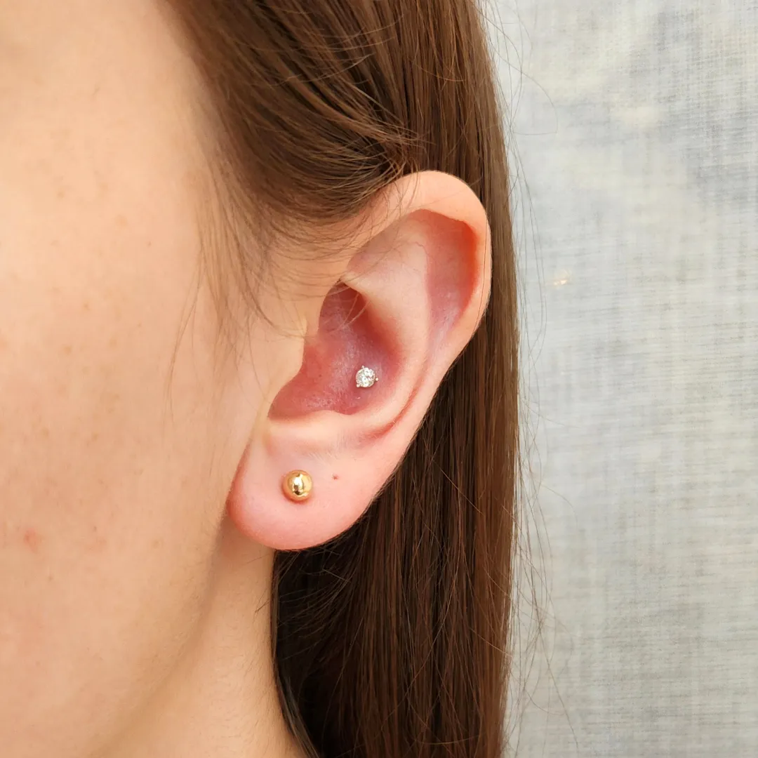 14ky Gold Ball Studs | 5mm