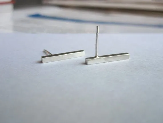 16mm Square Drop Bar Earrings: Your Daily Go-To Pair 0072