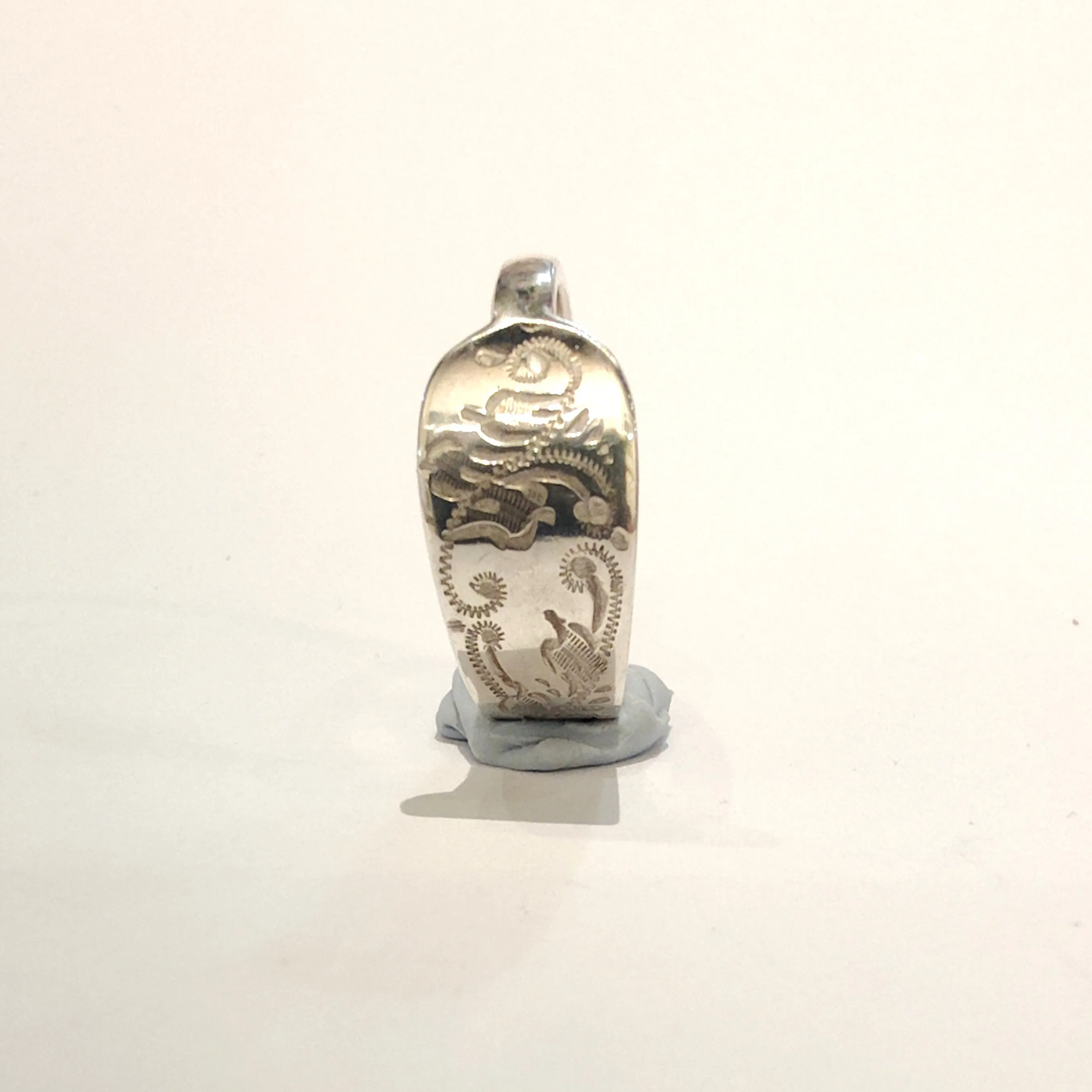 1913 Sheffield sterling silver spoon ring - size O - Silver Rose Jewellery