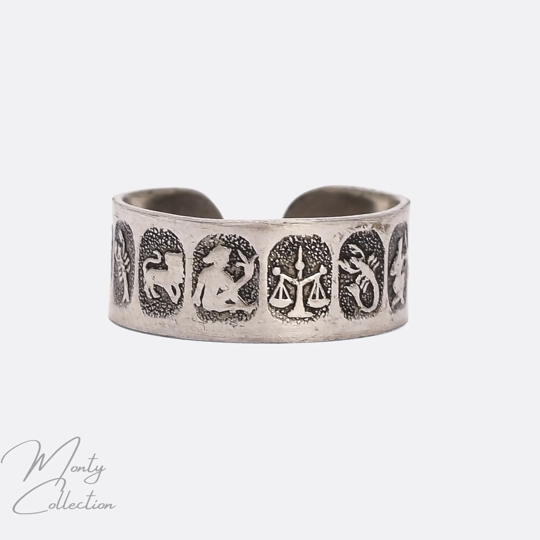 1930s Steel Zodiac Ring