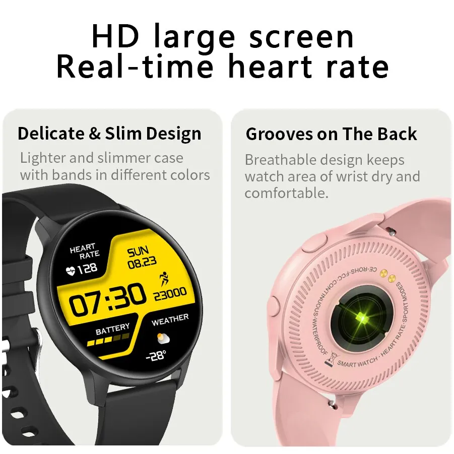 2022 New Smart Watch Women Full Touch Screen Sport Fitness Watch IP67 Waterproof Bluetooth For Android ios smartwatch Men box