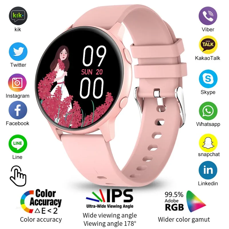 2022 New Smart Watch Women Full Touch Screen Sport Fitness Watch IP67 Waterproof Bluetooth For Android ios smartwatch Men box