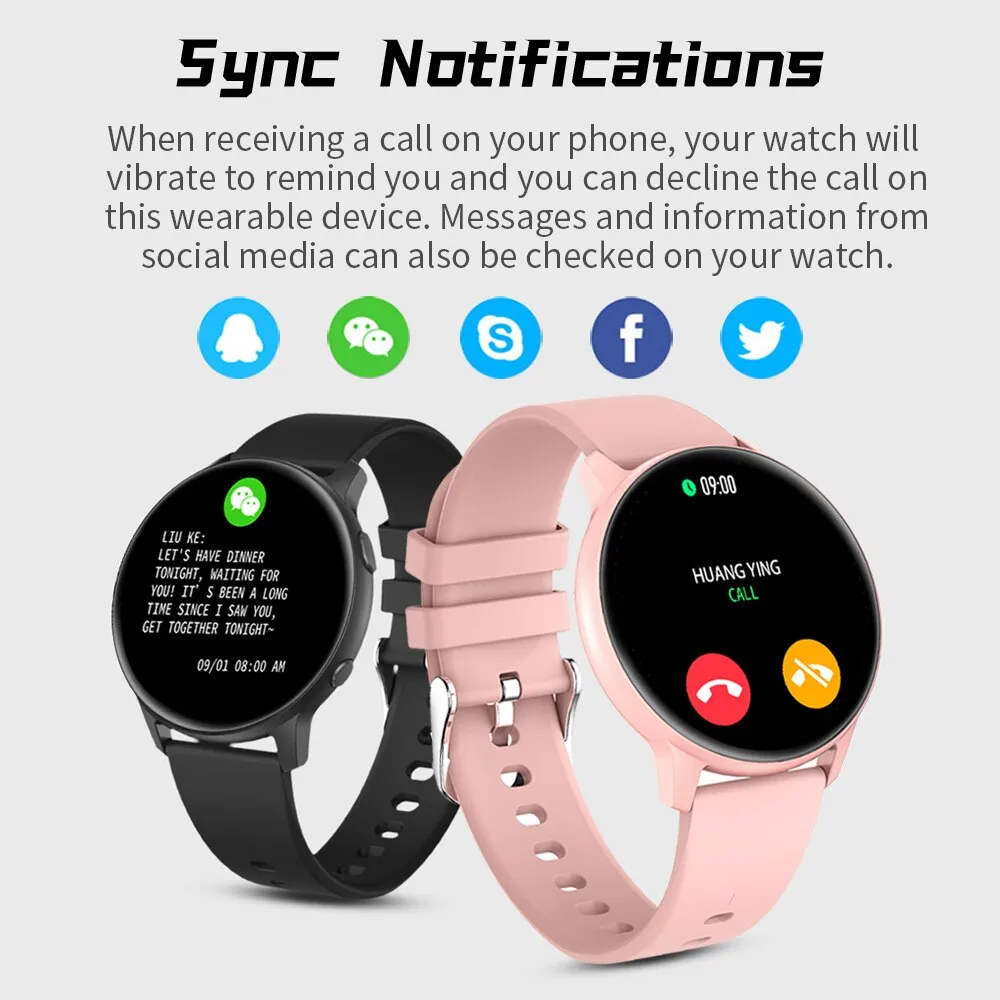 2022 New Smart Watch Women Full Touch Screen Sport Fitness Watch IP67 Waterproof Bluetooth For Android ios smartwatch Men box