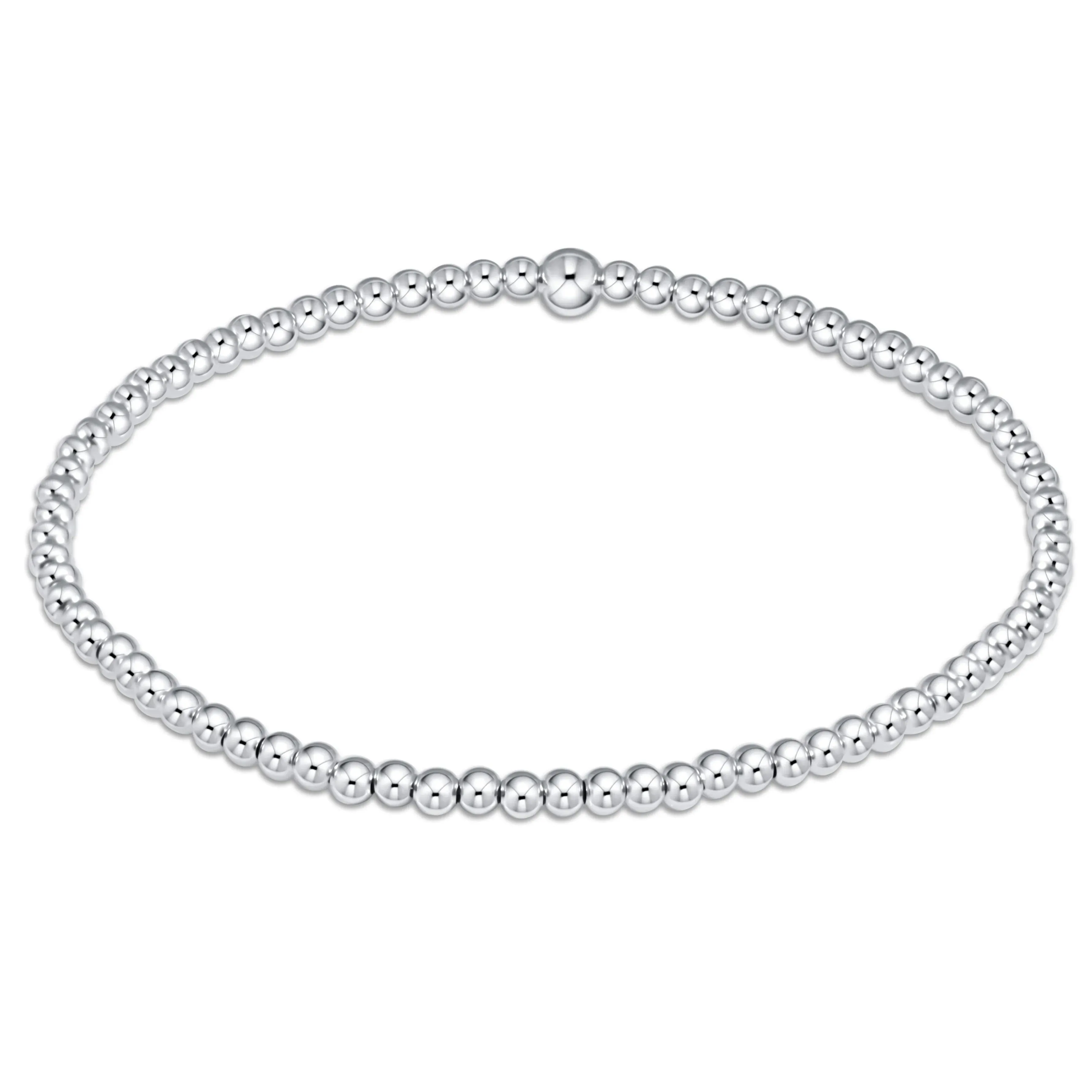 2.5mm classic sterling bead bracelet
