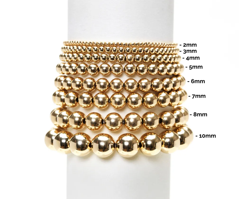 2mm Yellow Gold Filled Bracelet with Pink Sugar Ombré Gold Pattern
