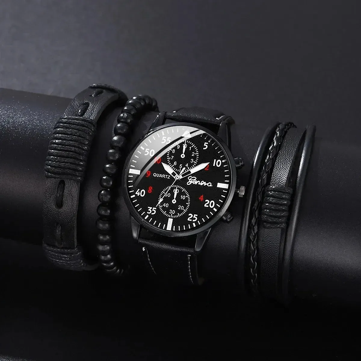 4/2/1pcs Men Sports Watches