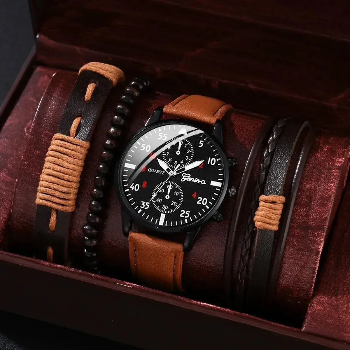 4/2/1pcs Men Sports Watches