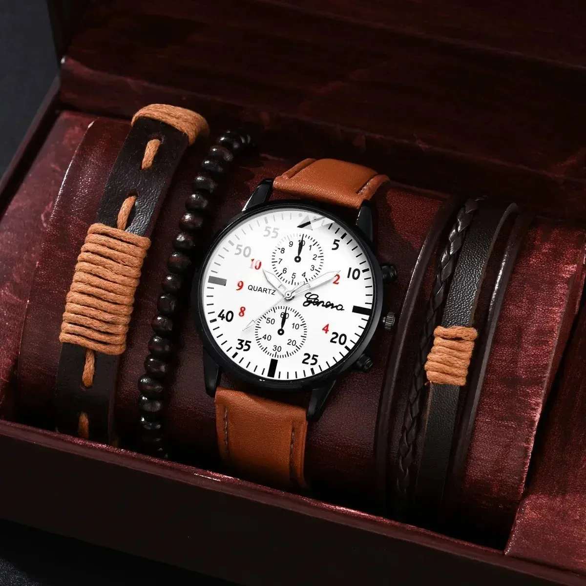 4/2/1pcs Men Sports Watches