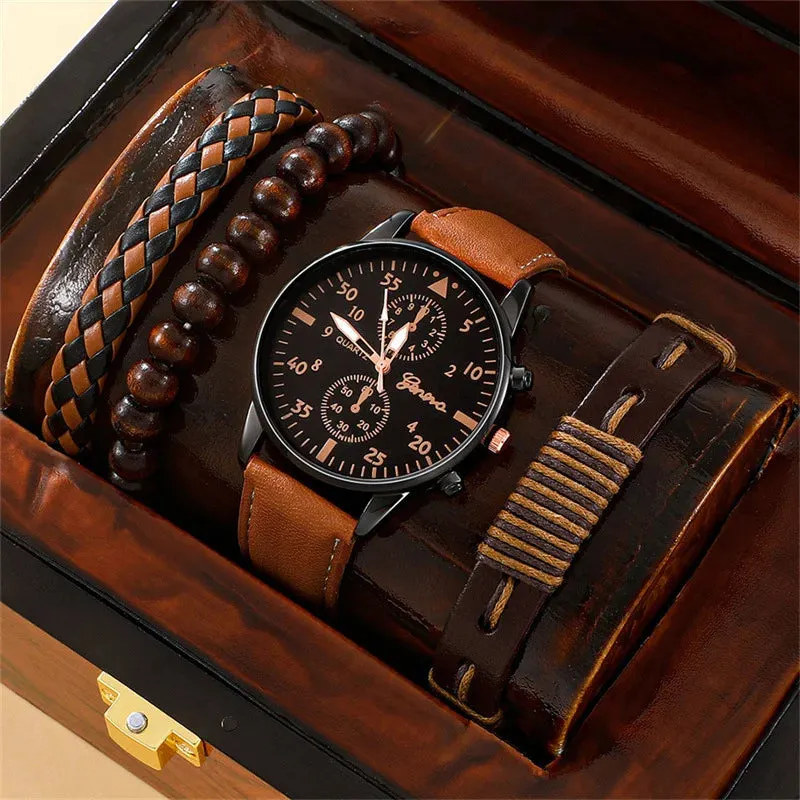 4/2/1pcs Men Sports Watches