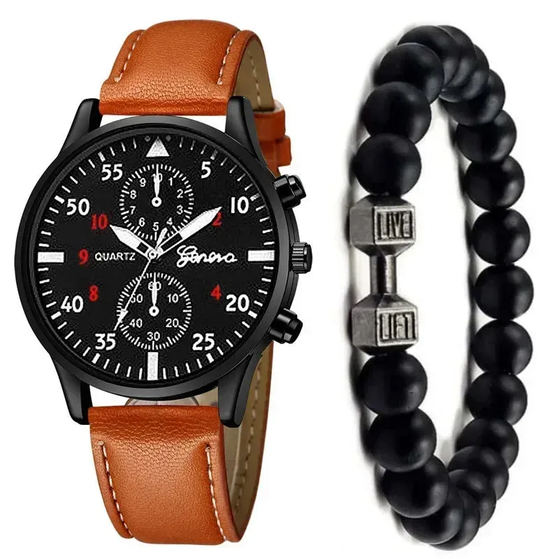 4/2/1pcs Men Sports Watches