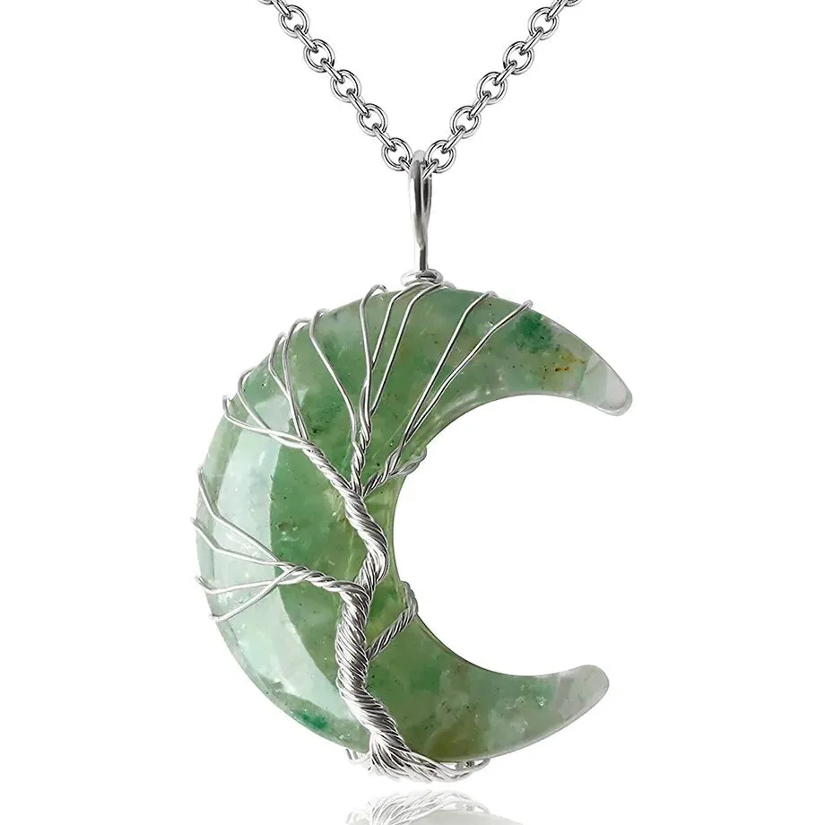 7 Chakras Tree of Life Necklace, Yoga Chakra Necklace, Namaste