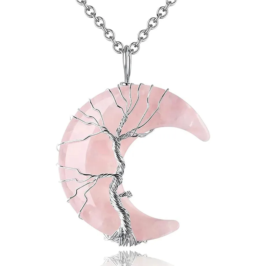 7 Chakras Tree of Life Necklace, Yoga Chakra Necklace, Namaste