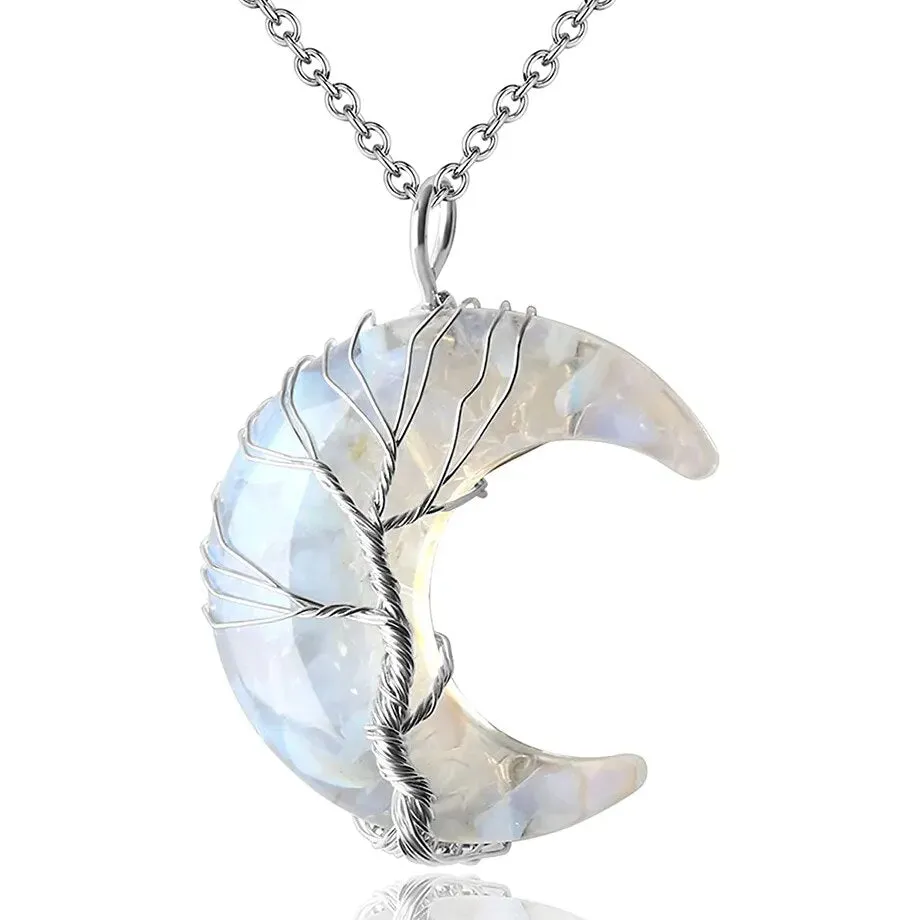 7 Chakras Tree of Life Necklace, Yoga Chakra Necklace, Namaste