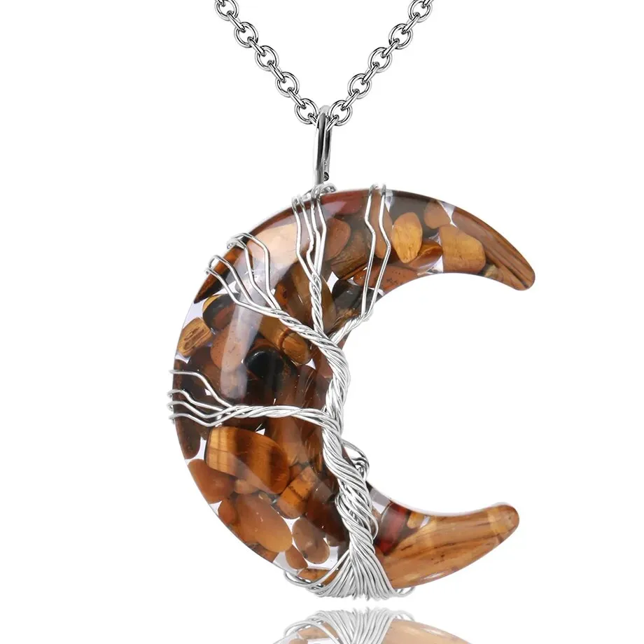7 Chakras Tree of Life Necklace, Yoga Chakra Necklace, Namaste