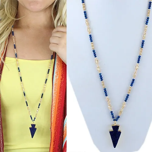 72200 - Arrow Natural Stone Necklace