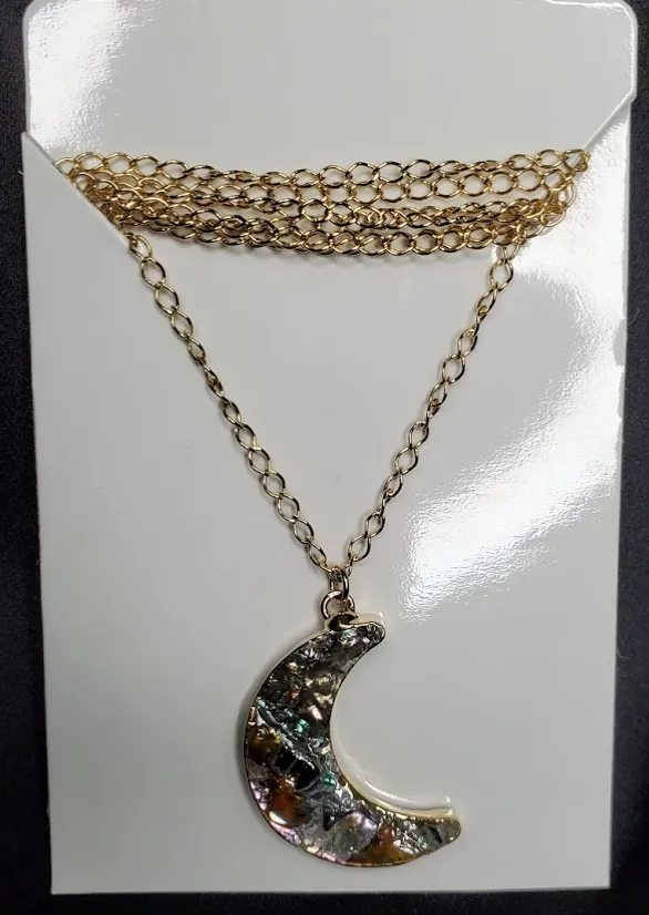 Abalone Crescent Necklace