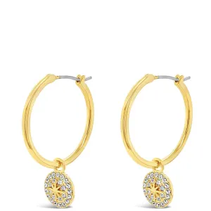Absolute Gold Star Charm Hoop Earrings