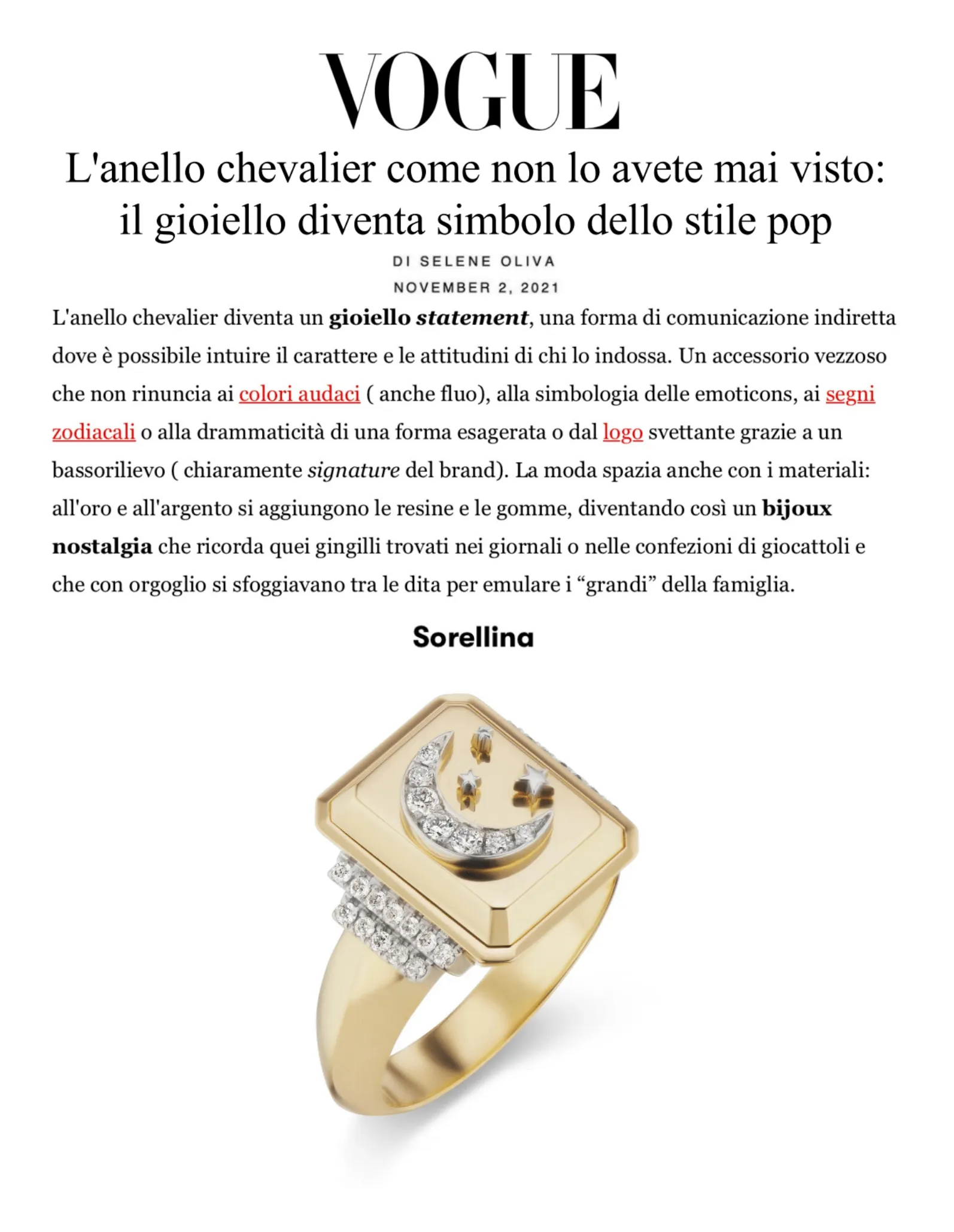 All-Gold Motif Signet Ring