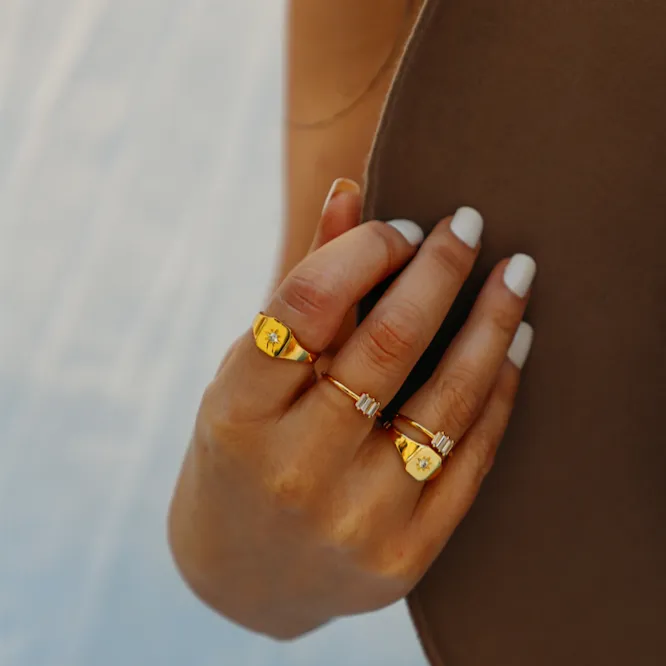 Amber Signet Ring