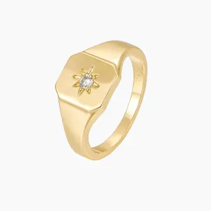 Amber Signet Ring