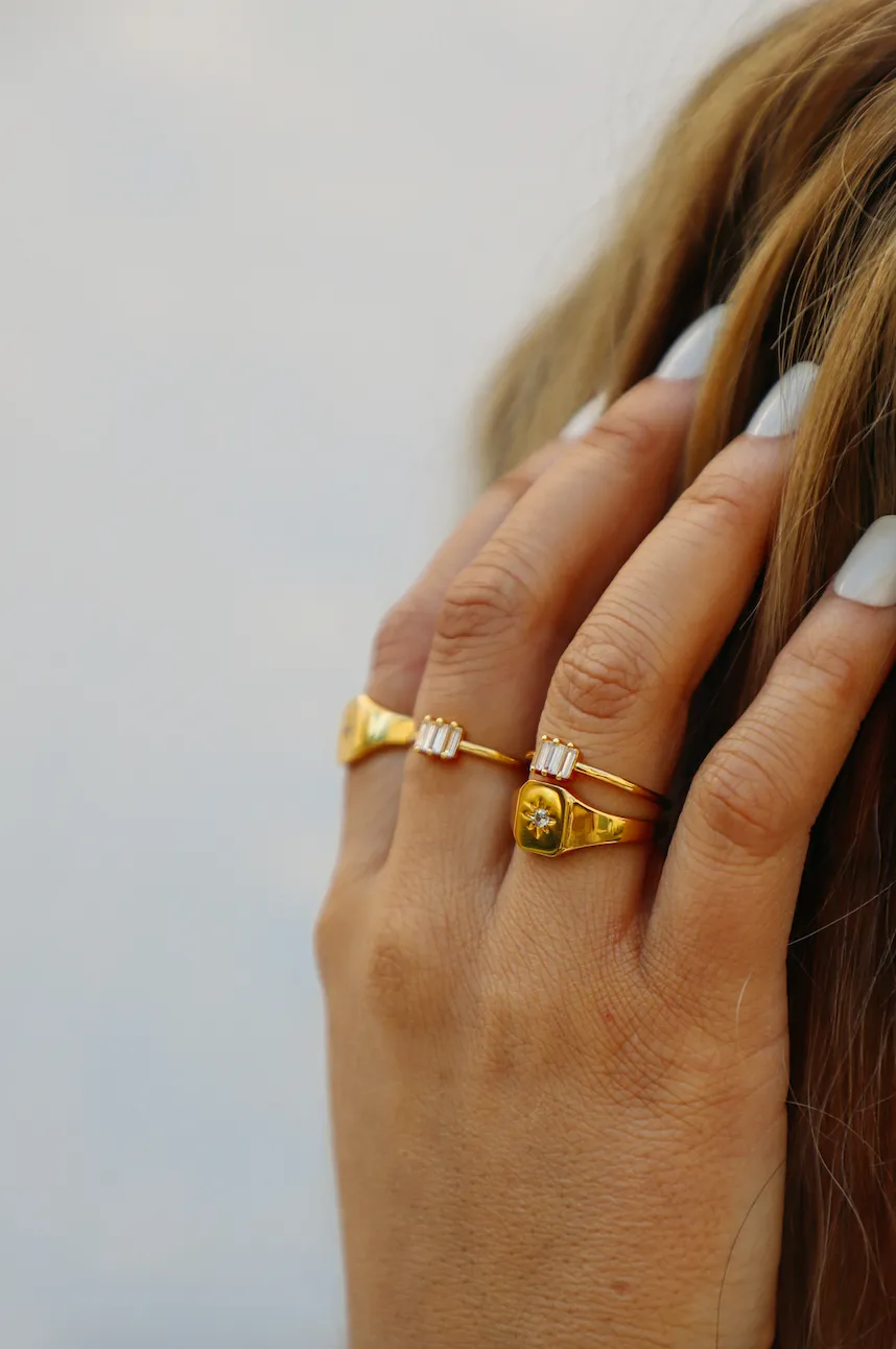 Amber Signet Ring