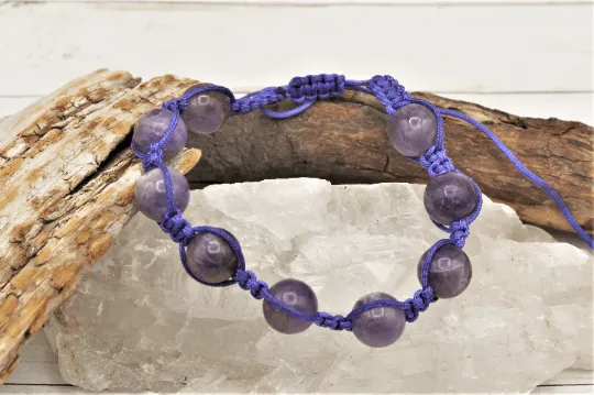 Amethyst Corded Bracelet