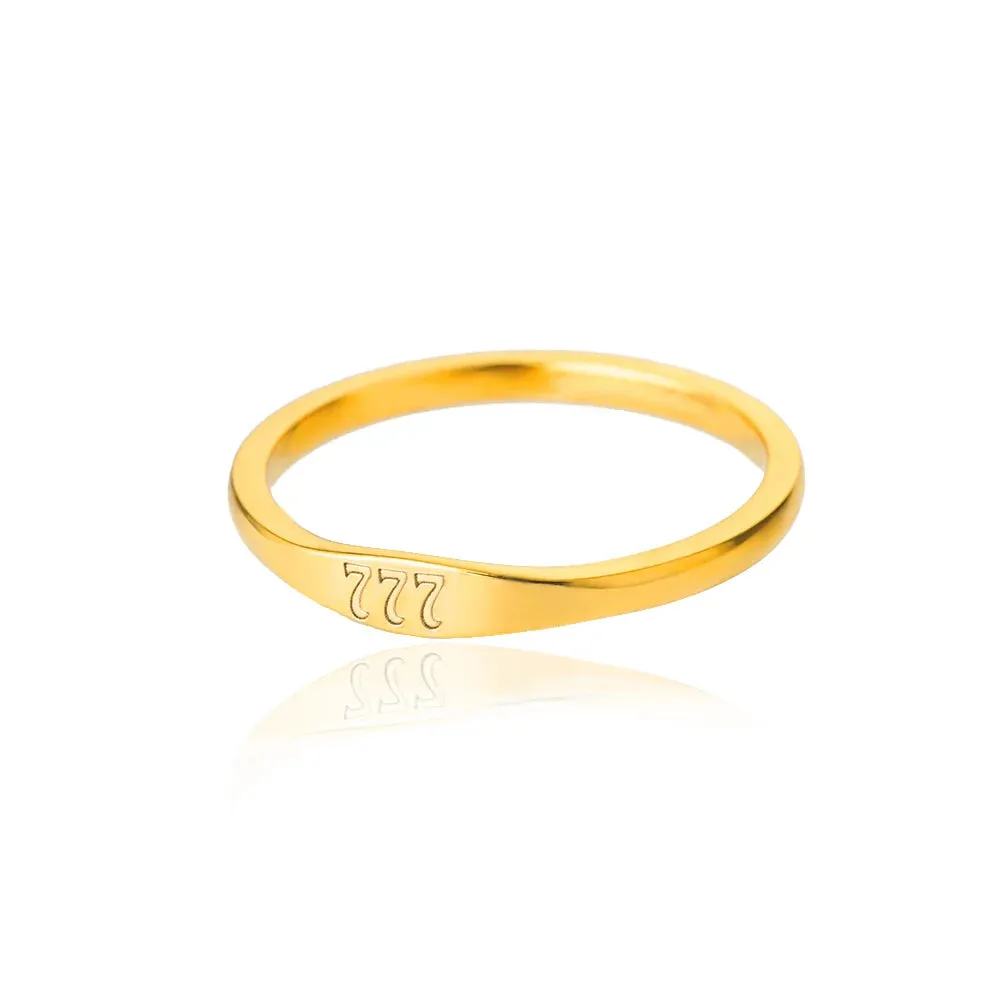 Angel Number Stainless Steel Rings
