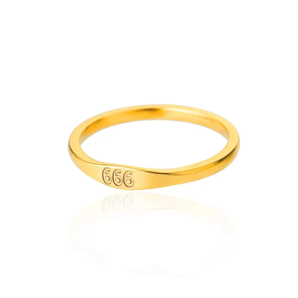 Angel Number Stainless Steel Rings