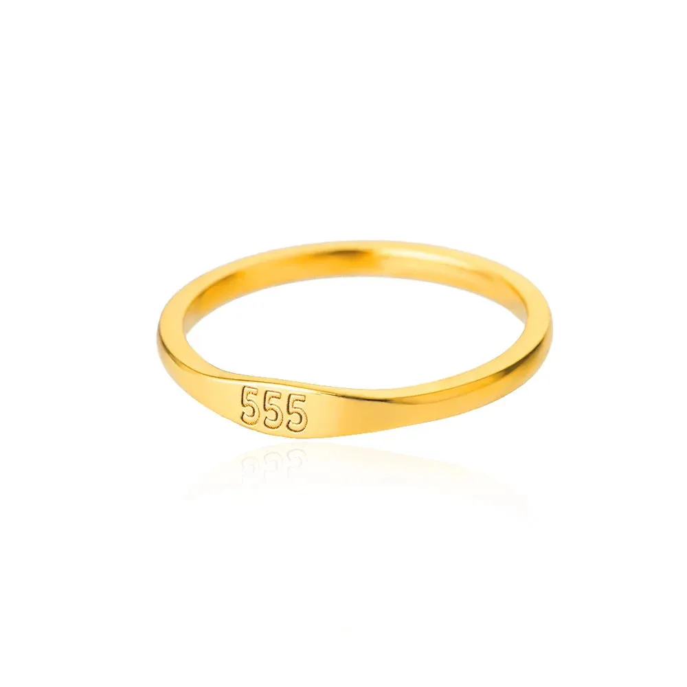 Angel Number Stainless Steel Rings