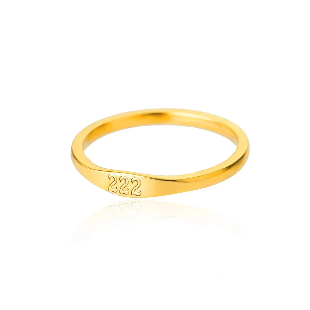 Angel Number Stainless Steel Rings