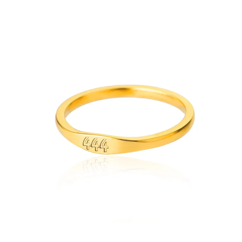 Angel Number Stainless Steel Rings