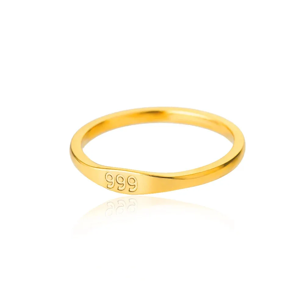 Angel Number Stainless Steel Rings