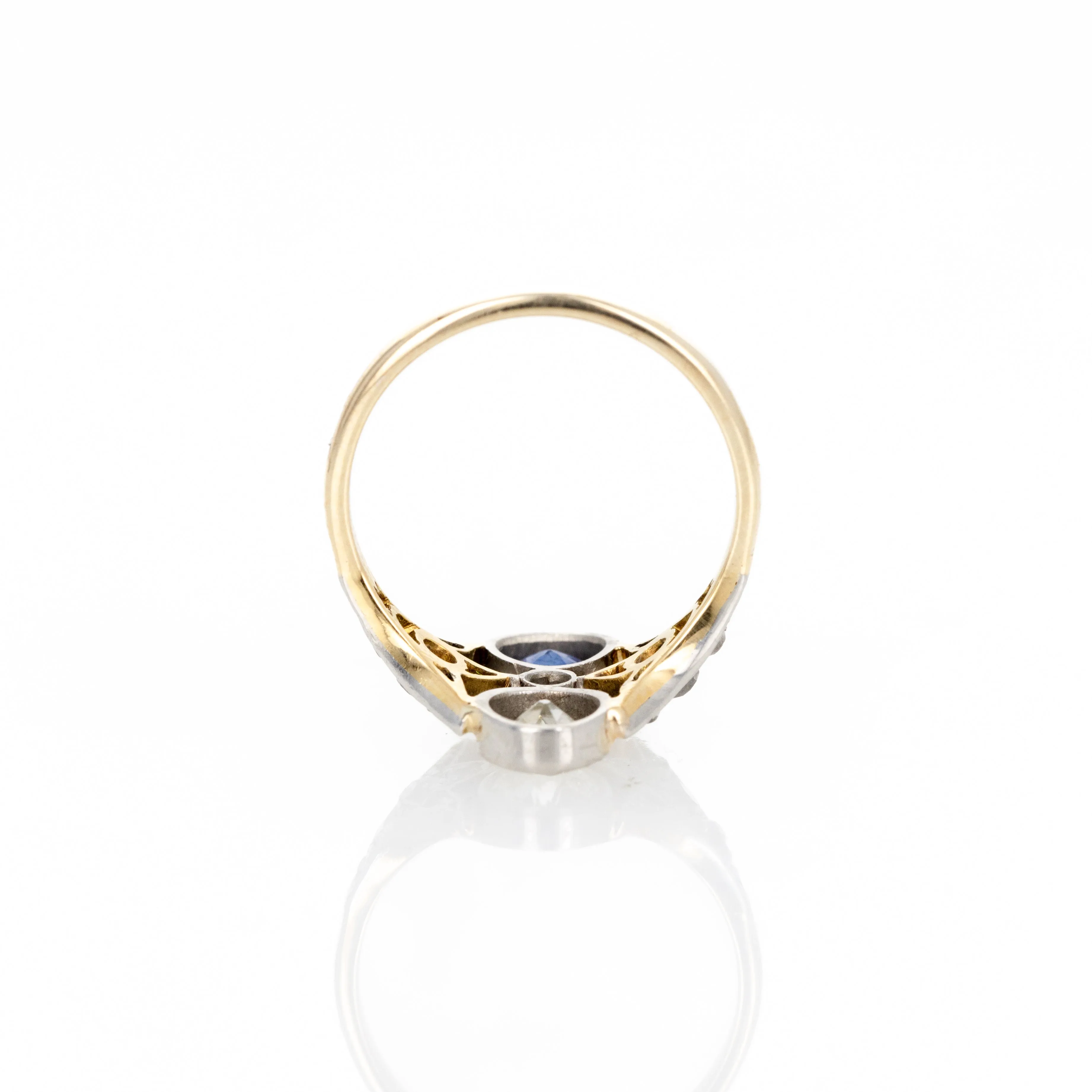 Antique Edwardian Sapphire & Diamond Toi Et Moi Ring