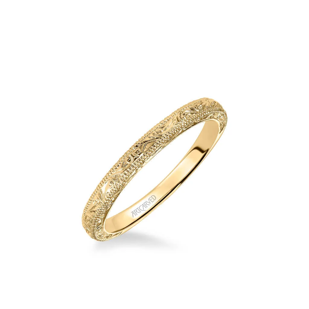 Artcarved "Bernadette" Engraved Wedding Ring