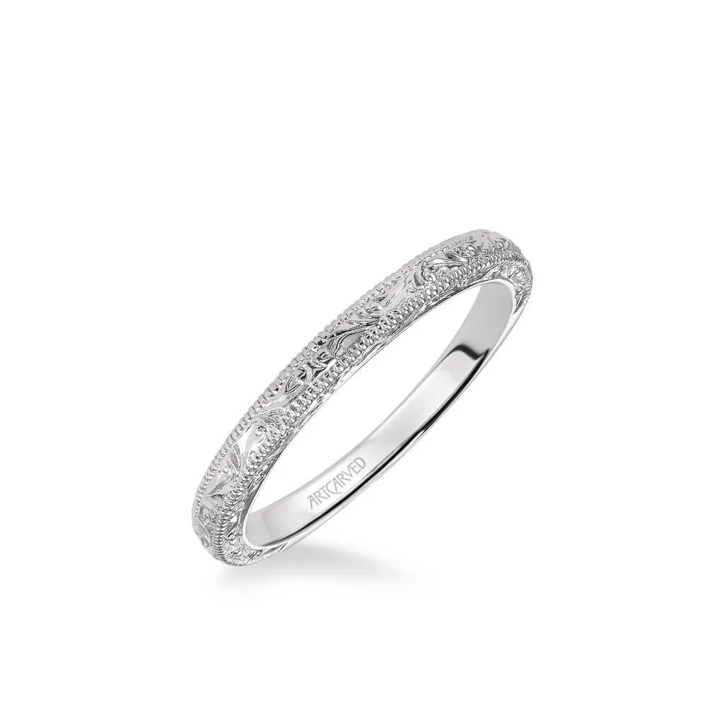 Artcarved "Bernadette" Engraved Wedding Ring