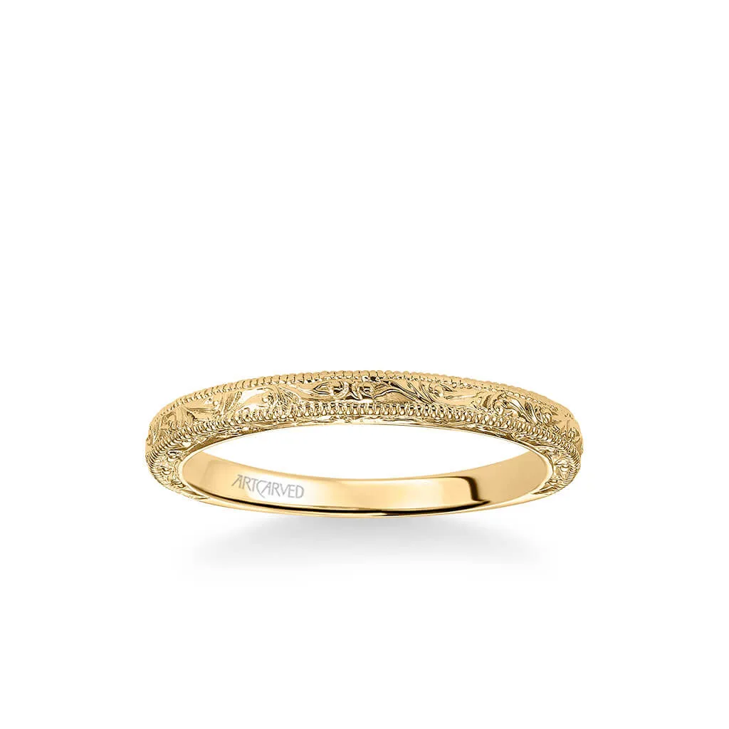 Artcarved "Bernadette" Engraved Wedding Ring