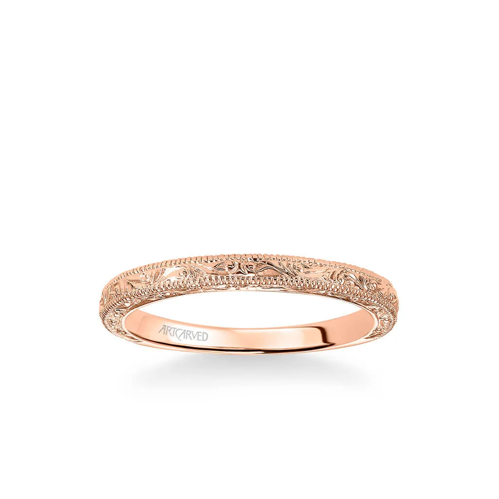 Artcarved "Bernadette" Engraved Wedding Ring