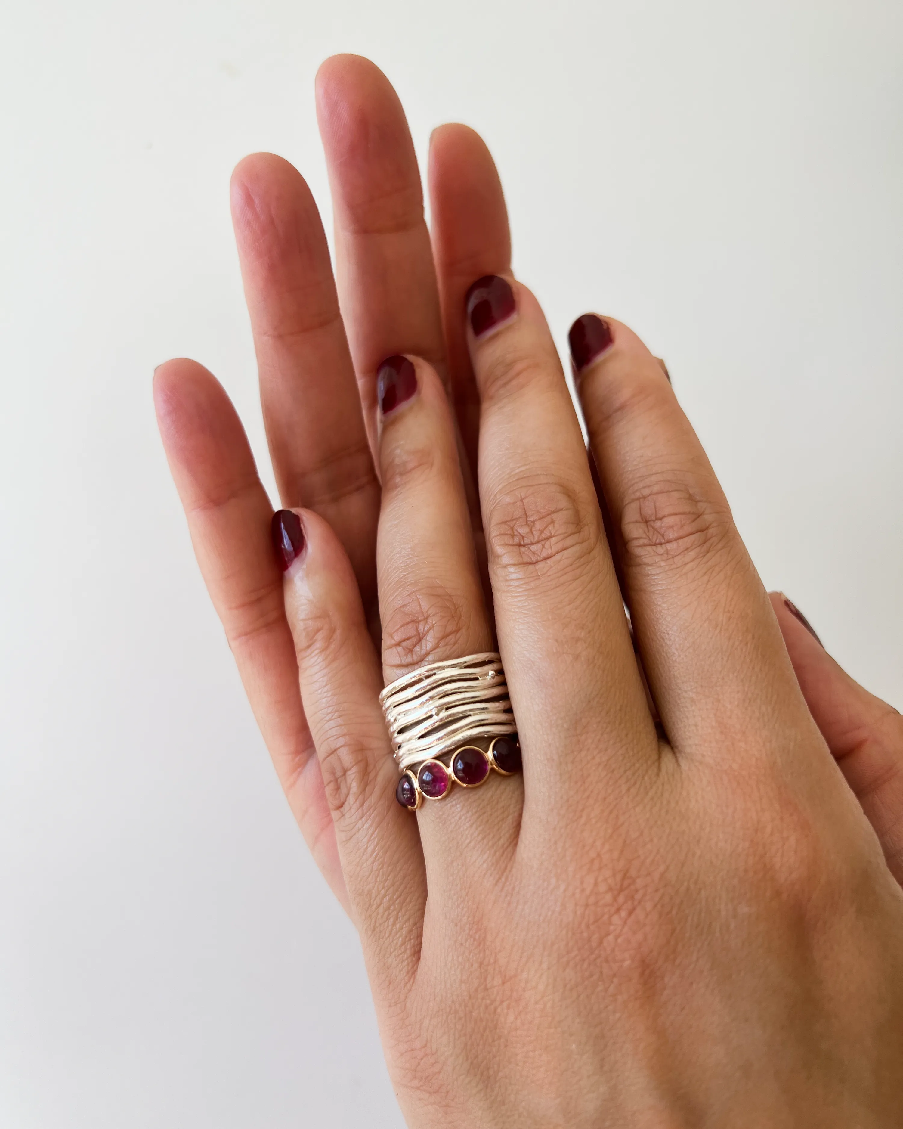 Aura Ring in Round Rubellite